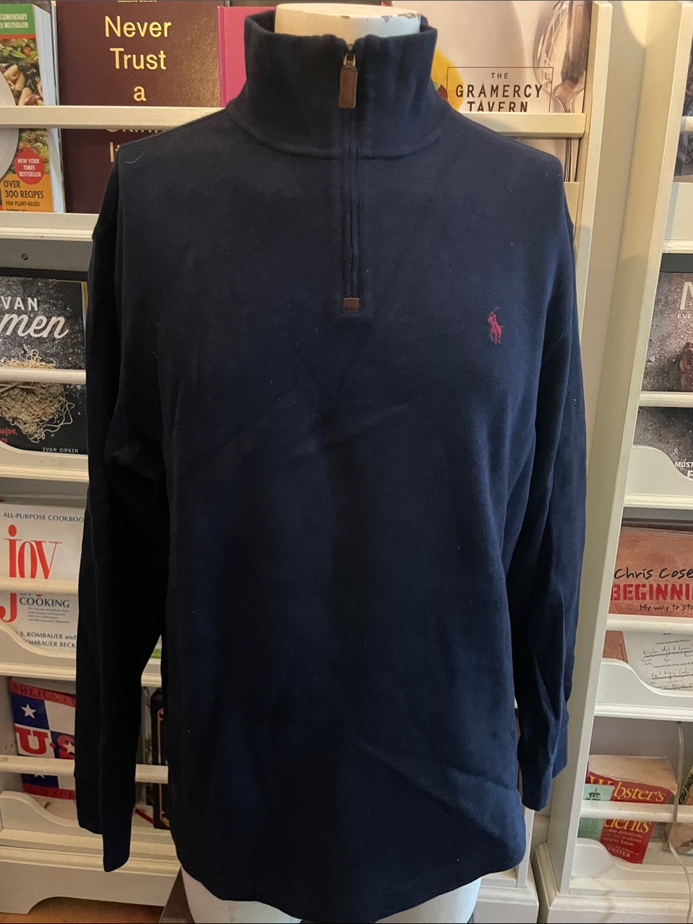 Ralph Lauren Navy Half-Zip Knit Pullover